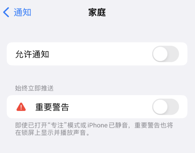 加乐镇苹果14维修分享iPhone14系列机型弹出“家庭”警告后卡死如何解决 